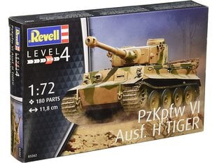 Сборная пластиковая модель Revell - PzKpfw VI Ausf. H Tiger, 1/72 03262 цена и информация | Конструкторы и кубики | 220.lv