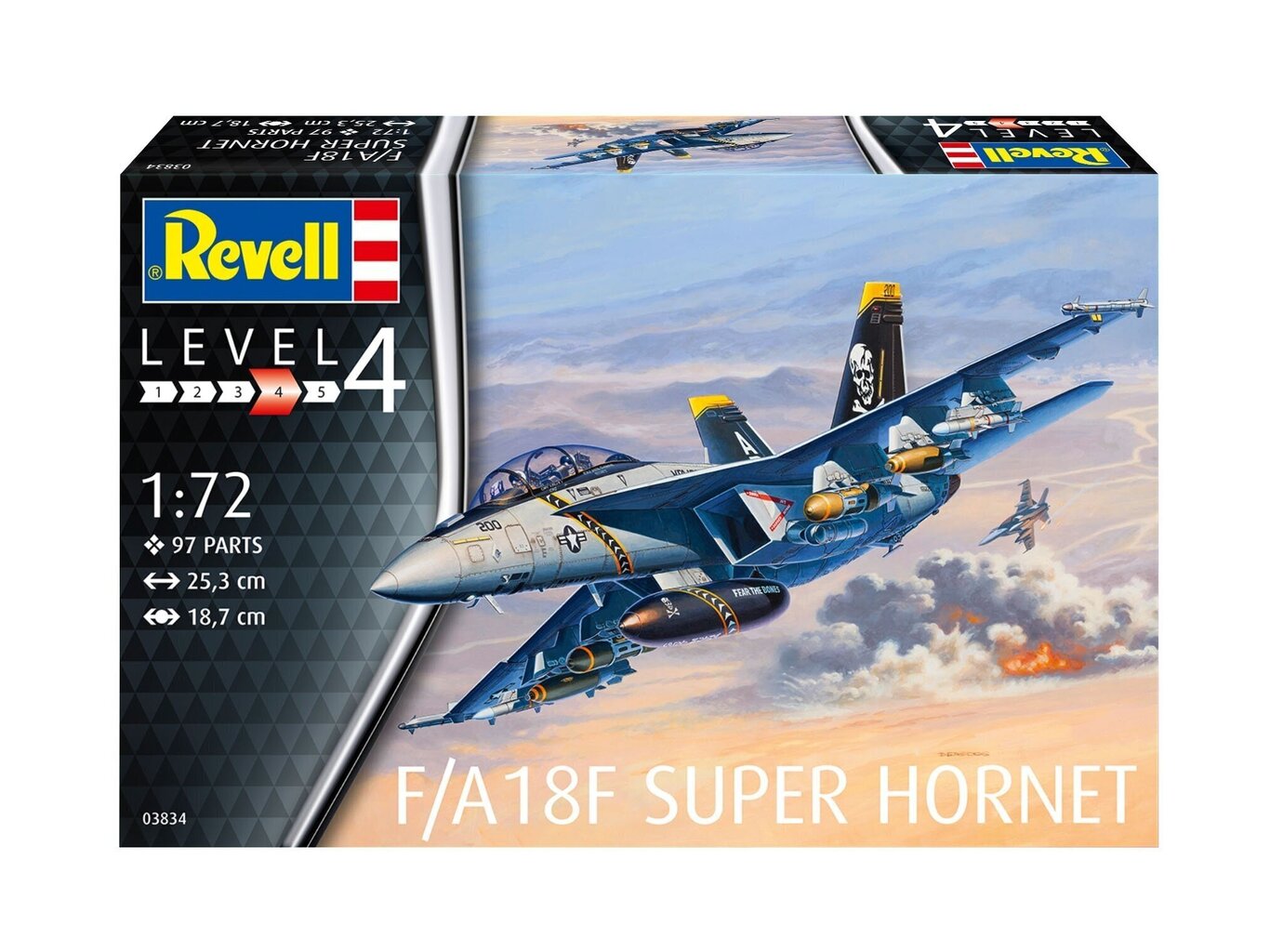Revell - F/A-18F Super Hornet Model Set, 1/72, 63834 cena un informācija | Konstruktori | 220.lv