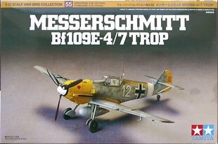 Tamiya - Messerschmitt Bf109E-4/7 Trop, Scale:1/72, 60755 цена и информация | Конструкторы и кубики | 220.lv