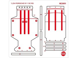 Набор дополнений к модели NuNu - Racing Series Porsche 911 SC/RS 1984 Oman Rally Winner, 1/24, E24011 цена и информация | Конструкторы и кубики | 220.lv