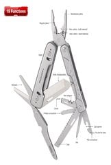 ROXON S802 Phantom daudzinstrumentu knaibles un šķēres cena un informācija | Tūrisma naži, daudzfunkcionālie instrumenti | 220.lv