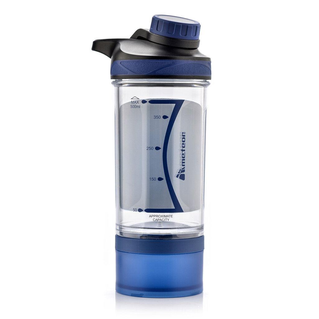 Pudele-šeikeris Meteor 500 ml, zila cena un informācija | Ūdens pudeles | 220.lv