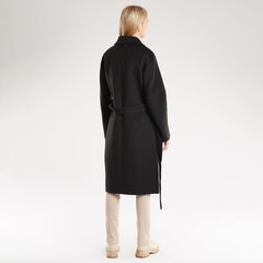 Шерстяное пальто, черное цена и информация | Женские пальто | 220.lv