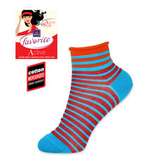 Женские короткие носки Favorite 22182 biruza-striped цена и информация | Женские носки | 220.lv