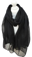 Тонкий однотонный шарф, черный цена и информация | Женские шарфы, платки | 220.lv