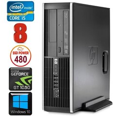 HP 8100 Elite SFF i5-750 8GB 480SSD GT1030 2GB DVD WIN10 [refurbished] cena un informācija | Stacionārie datori | 220.lv