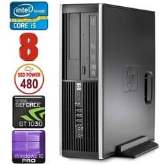HP 8100 Elite SFF i5-750 8GB 480SSD GT1030 2GB DVD WIN10Pro [refurbished] цена и информация | Стационарные компьютеры | 220.lv