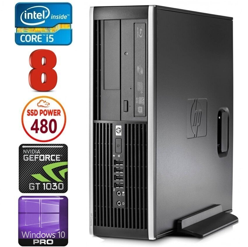 HP 8100 Elite SFF i5-750 8GB 480SSD GT1030 2GB DVD WIN10Pro [refurbished] цена и информация | Stacionārie datori | 220.lv