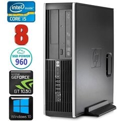 HP 8100 Elite SFF i5-750 8GB 960SSD GT1030 2GB DVD WIN10 [refurbished] цена и информация | Стационарные компьютеры | 220.lv
