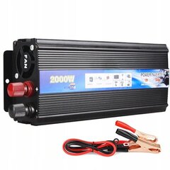 Sprieguma pārveidotājs, 2000W, 12V / 230V цена и информация | Преобразователи напряжения | 220.lv