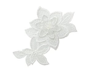 Гладильный мотив большой белый цветок цена и информация | Аппликации, декорации, наклейки | 220.lv