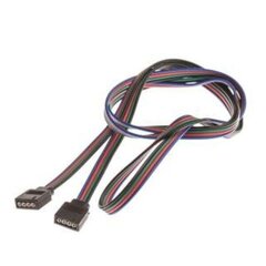 4Pin kabeļu savienojums 100 cm RGB, melns, 4 gab cena un informācija | Kabeļi un vadi | 220.lv