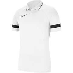 Мужская спортивная рубашка-поло Nike Polo Dry Academy 21 M CW6104 100, белая цена и информация | Мужская спортивная одежда | 220.lv