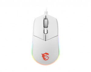 MOUSE USB OPTICAL GAMING/CLUTCH GM11 WHITE MSI cena un informācija | Peles | 220.lv