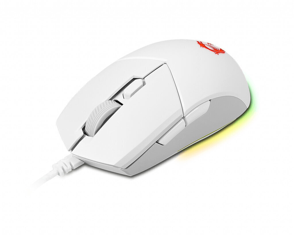 MOUSE USB OPTICAL GAMING/CLUTCH GM11 WHITE MSI cena un informācija | Peles | 220.lv