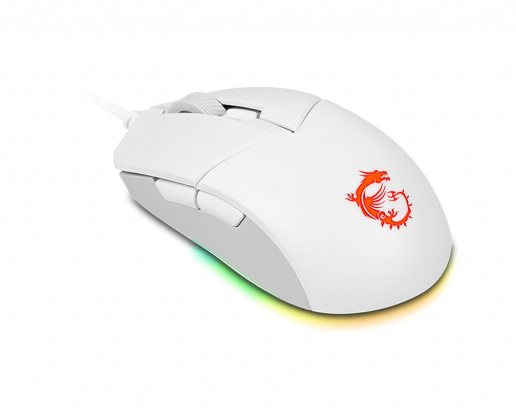 MOUSE USB OPTICAL GAMING/CLUTCH GM11 WHITE MSI цена и информация | Peles | 220.lv