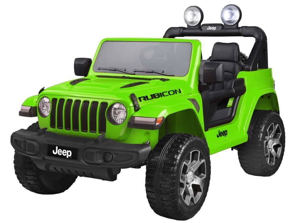 Elektromobilis JEEP Wrangler Rubicon, zaļš cena un informācija | Bērnu elektroauto | 220.lv