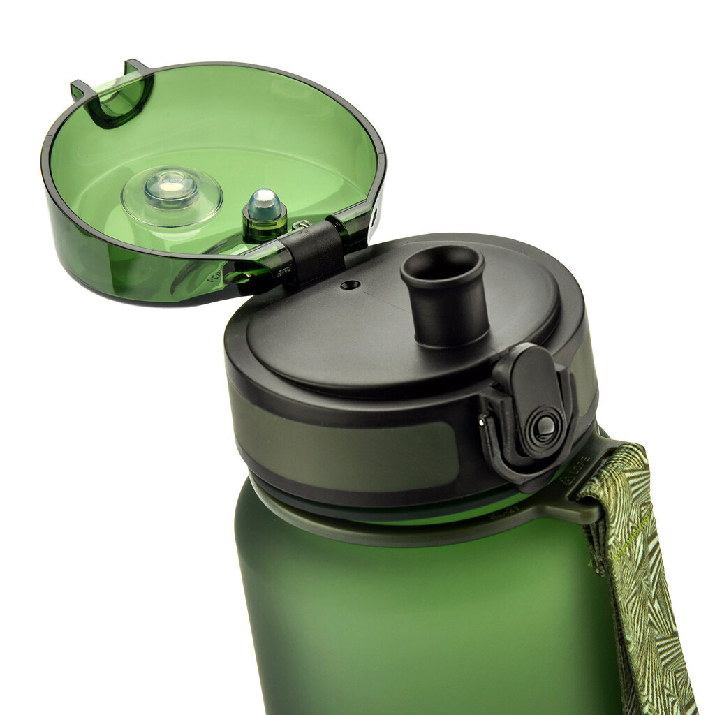 Pudele Sports Meteor 650 ml, tumši zaļa cena un informācija | Ūdens pudeles | 220.lv