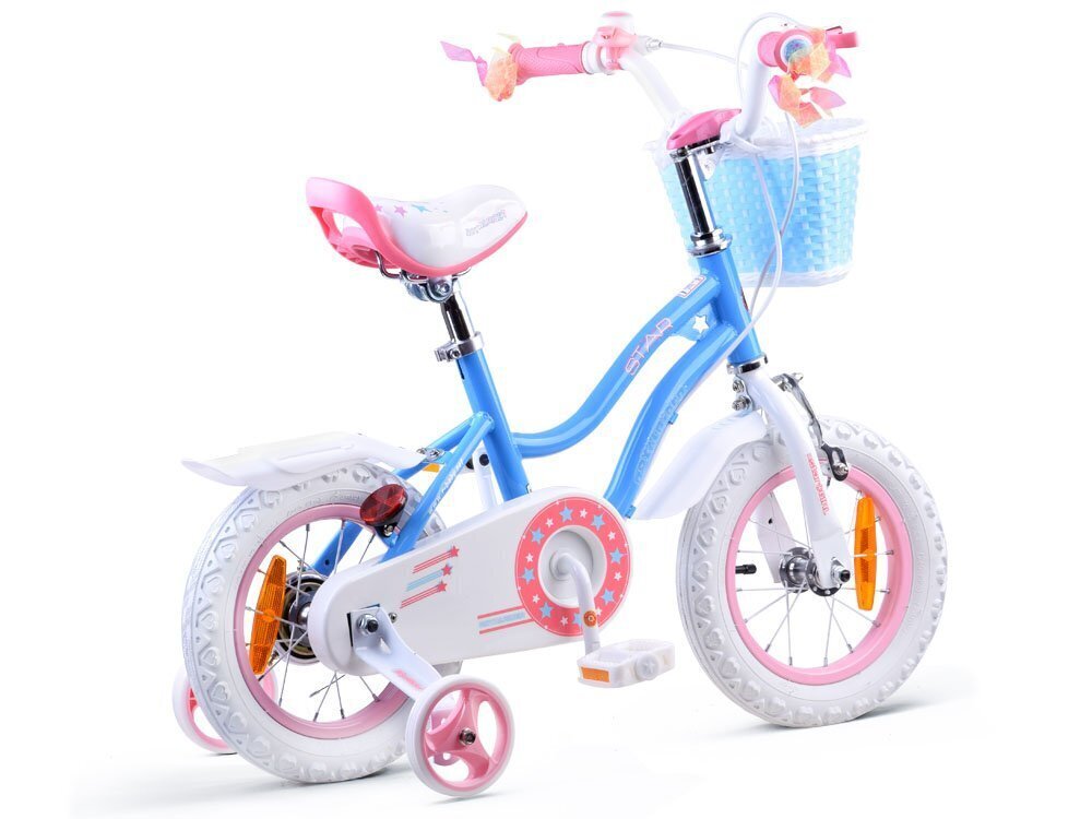 Bērnu velosipēds "Royal Baby Star Girl 12", zils cena un informācija | Velosipēdi | 220.lv