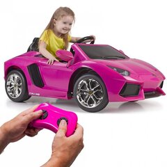 Vienvietīgs bērna elektromobilis Lamborghini Aventador Feber, rozā cena un informācija | Bērnu elektroauto | 220.lv