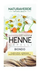 Dabiskā henna matu krāsošanai Naturaverde, blonda, 100 g cena un informācija | Matu krāsas | 220.lv