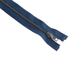 Metāla rāvējslēdzējs, 6 mm, atvērts rāvējslēdzējs, 40-75 cm, džinsa zils - 55 cena un informācija | Šūšanas piederumi | 220.lv