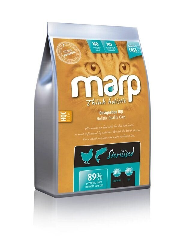 Marp Think Holistic Sterilized CAT - zivs, vista, lasis - pieaugušiem un veciem sterilizētiem kaķiem, 2 kg cena un informācija | Sausā barība kaķiem | 220.lv