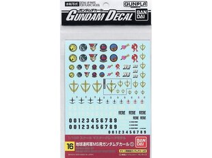 Наклейки для конструкторов Bandai Gundam Decal No.16 for MG 1/100 MS EFSF Multiuse цена и информация | Конструкторы и кубики | 220.lv