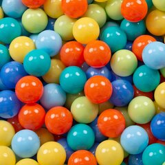 KiddyMoon Круглый детский бассейн с мячиками 90x30см/300 шариков ∅ 7см, Светло-серый:светло-зелёный/оранжевый/бирюзовый/голубой/Светло-голубой/жёлтый цена и информация | Игрушки для малышей | 220.lv