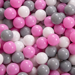 KiddyMoon Играть в пластиковые шарики для малыша 300 штук ∅ 7cm, произведенный в ЕС, серый/белый/розовый цена и информация | Игрушки для малышей | 220.lv