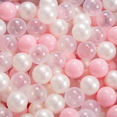 KiddyMoon Играть в пластиковые шарики для малыша 50 штук ∅ 7cm, светло-розовый/перламутровый/прозрачный цена и информация | Игрушки для малышей | 220.lv