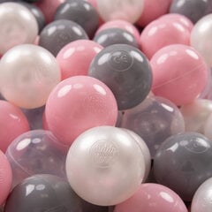 KiddyMoon Играть в пластиковые шарики для малыша 50 штук ∅ 7cm, перламутровый/серый/прозрачный/светло-розовый цена и информация | Игрушки для малышей | 220.lv