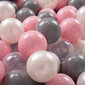 KiddyMoon Spēlēt Bumbiņas Plastmasas Bērniem 50 gab ∅ 7cm, Sertificēts, Ražots ES, Pērļu/Pelēks/Caurspīdīgs/Gaiši rozā cena un informācija | Rotaļlietas zīdaiņiem | 220.lv