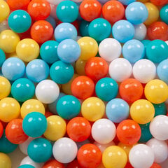 Играть в пластиковые шарики KiddyMoon для малыша 200 штук ∅ 6 см, сертифицированный продукт, произведенный в ЕС, белый/жёлтый/оранжевый/светло-голубой/бирюзовый цена и информация | Игрушки для малышей | 220.lv