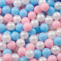 Играть в пластиковые шарики KiddyMoon для малыша 500 штук ∅ 6 см, сертифицированный продукт, произведенный в ЕС, светло-голубой/светло-розовый/перламутровый цена и информация | Игрушки для малышей | 220.lv