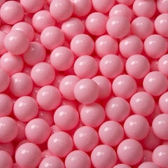 Играть в пластиковые шарики KiddyMoon для малыша 200 штук ∅ 6 см, сертифицированный продукт, произведенный в ЕС, светло-розовый цена и информация | Игрушки для малышей | 220.lv