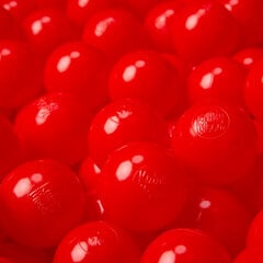 Играть в пластиковые шарики KiddyMoon для малыша 100 штук ∅ 6 см, сертифицированный продукт, произведенный в ЕС, красный цена и информация | Игрушки для малышей | 220.lv