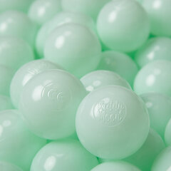 Играть в пластиковые шарики KiddyMoon для малыша 1200 штук ∅ 6 см, сертифицированный продукт, произведенный в ЕС, мятный цена и информация | Игрушки для малышей | 220.lv