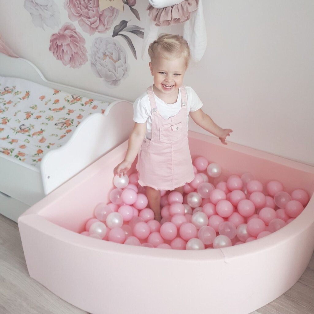 KiddyMoon Baby putu bumbu baseins ar bumbiņām 90x30cm/ 200 bumbiņas ∅ 7cm cena un informācija | Rotaļlietas zīdaiņiem | 220.lv