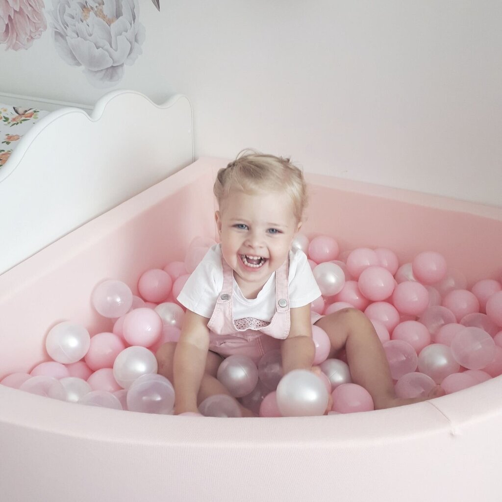 KiddyMoon Baby putu bumbu baseins ar bumbiņām 90x30cm/ 200 bumbiņas ∅ 7cm cena un informācija | Rotaļlietas zīdaiņiem | 220.lv