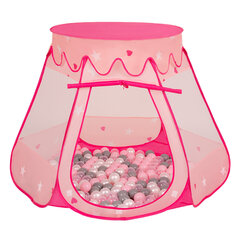Игровая палатка с пластиковыми шариками Selonis Pop Up, 105x90 см/600 шариков, для детей, розовый: перламутровый-серый-прозрачный-розовая пудра цена и информация | Игрушки для малышей | 220.lv