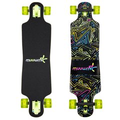 Скейтборд Longboard Neon, чёрный цена и информация | Скейтборды | 220.lv