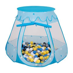 Игровая палатка с пластиковыми шариками Selonis Pop Up, 105x90 см/200 шариков, для детей, голубой: жёлтый-зелёный-голубой-красный-оранжевый цвет цена и информация | Игрушки для малышей | 220.lv