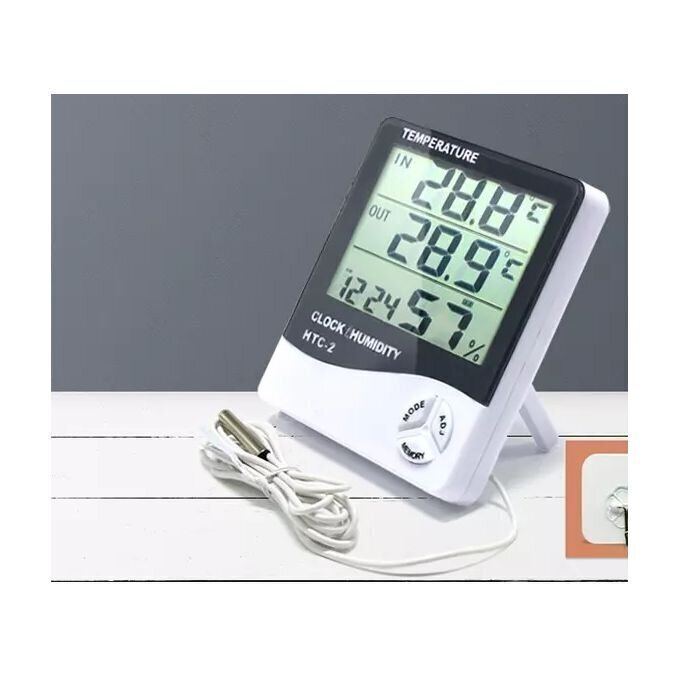 Digitālais termometrs - higrometrs, modinātājs цена и информация | Meteostacijas, āra termometri | 220.lv