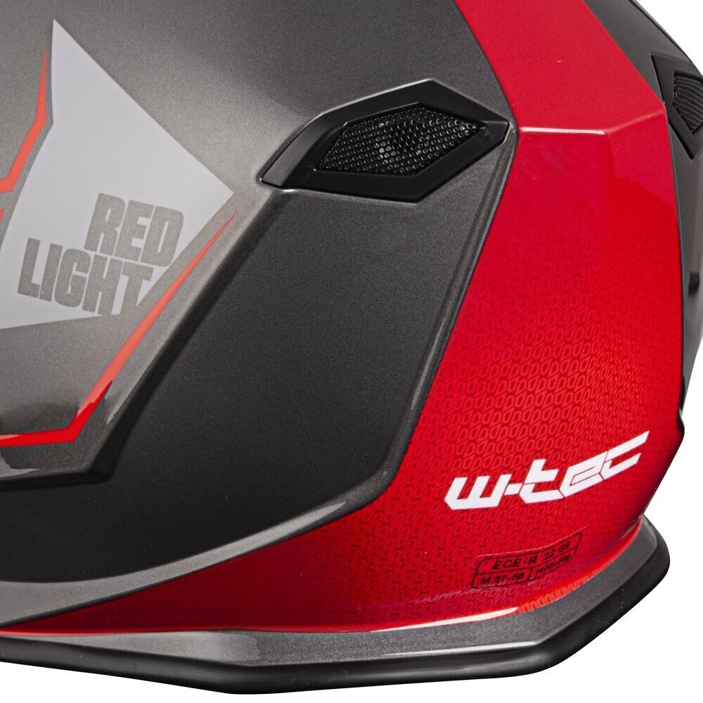 Moto ķivere W-TEC V127 gaiši sarkana cena un informācija | Moto ķiveres | 220.lv