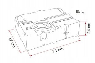 Ūdens tvertne 70L ar pieslēguma komplektu, Fiamma Kempinga ūdens tvertne 70L - FIAMMA cena un informācija | Citas tūrisma preces | 220.lv