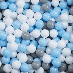 Играть в пластиковые шарики KiddyMoon для малыша 100 штук ∅ 6 см, сертифицированный продукт, произведенный в ЕС, белый/серый/светло-розовый цена и информация | Игрушки для малышей | 220.lv