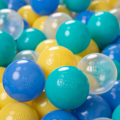 Играть в пластиковые шарики KiddyMoon для малыша 200 штук ∅ 6 см, сертифицированный продукт, произведенный в ЕС, мятный цена и информация | Игрушки для малышей | 220.lv