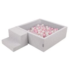 Kiddymoon kvadrātveida bumbu baseins bērniem (200 bumbiņas), pakāpieni cena un informācija | Rotaļlietas zīdaiņiem | 220.lv