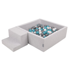 Kiddymoon kvadrātveida bumbu baseins bērniem (200 bumbiņas), pakāpieni cena un informācija | Rotaļlietas zīdaiņiem | 220.lv